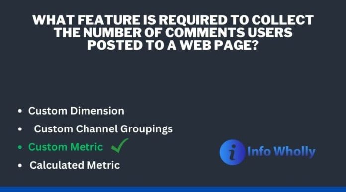 What Feature Is Required To Collect The Number Of Comments Users Posted To A Web Page
