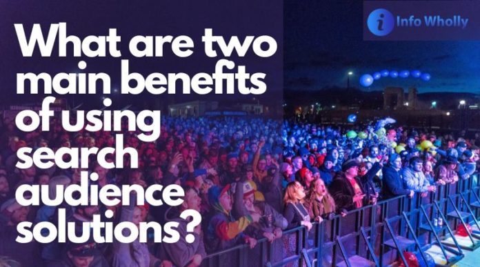 What are two main benefits of using search audience solutions